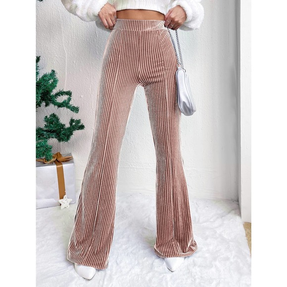 🌟 90's 00's High Waist Velvet Flare Leg Pants - Picture 9 of 11